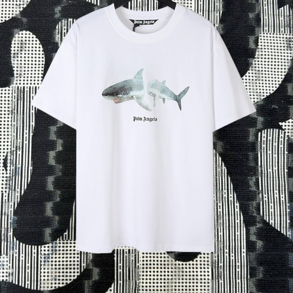 Palm Angels Men's round neck T-shirt with short sleeves